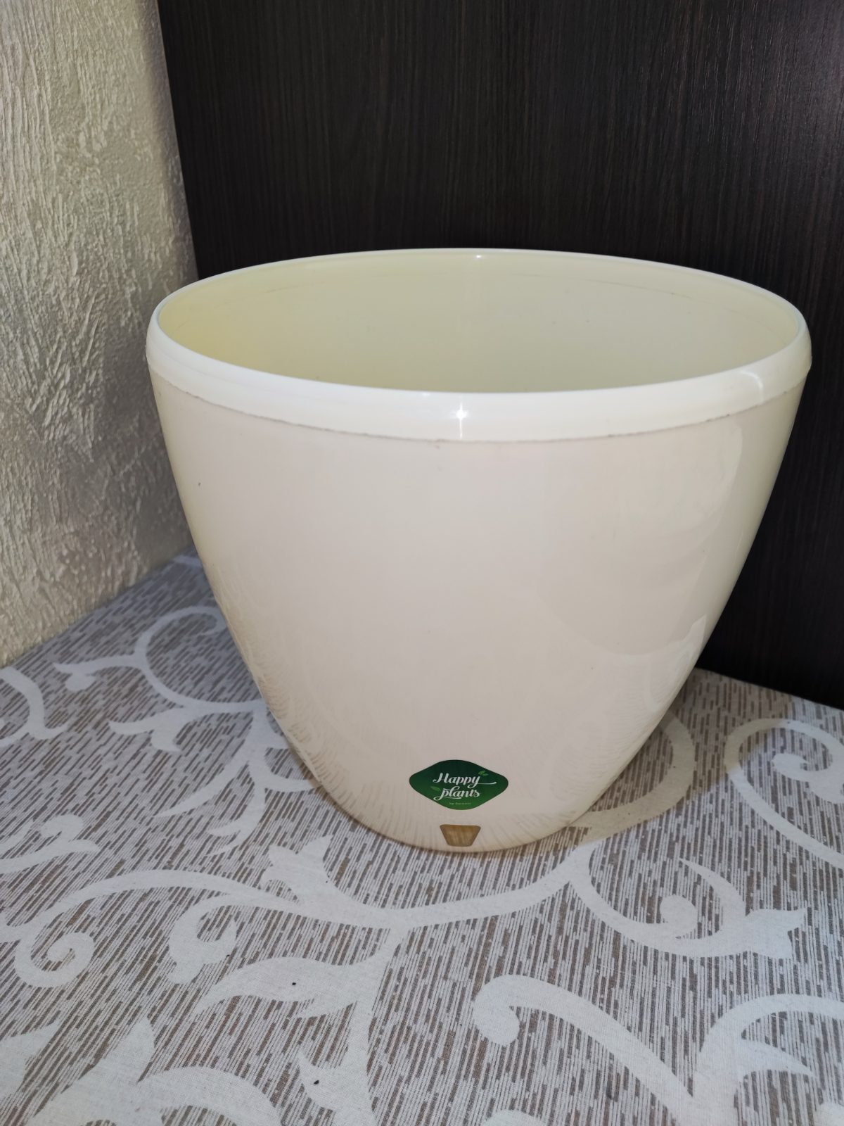 🌿 Горщик з автополивом Santino Deco Twin 9 л (Ø 26 см) білий / кремовий
